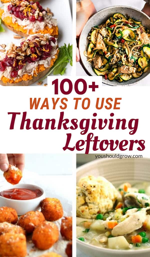 Thanksgiving leftover recipes collage