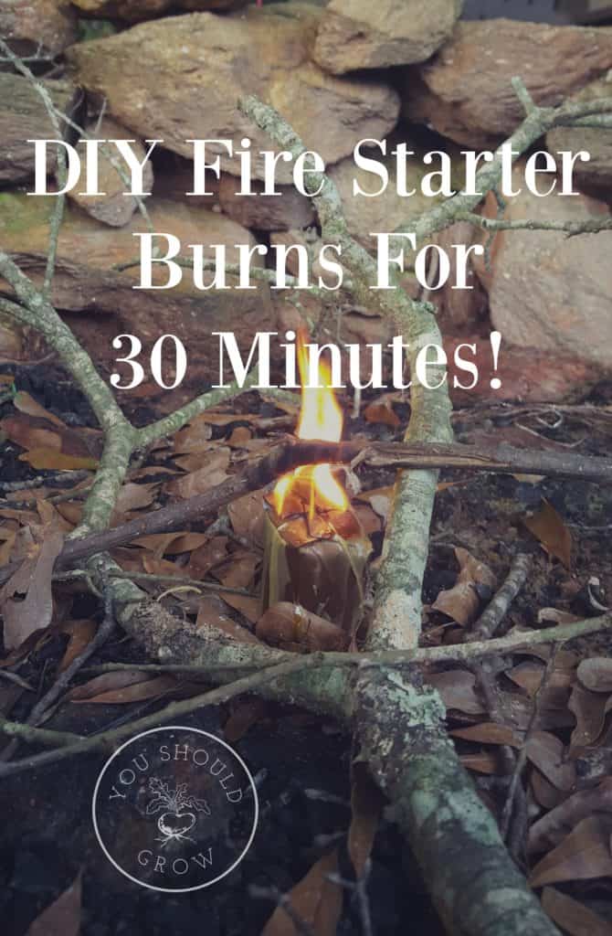 Make your own fire starters with items you already have in your house. These were free and easy to make and burned for 30 minutes. Fire starters are handy to keep around for campfires, bonfires, and any occasion where you need to quickly start a fire. DIY directions at YouShouldGrow.com