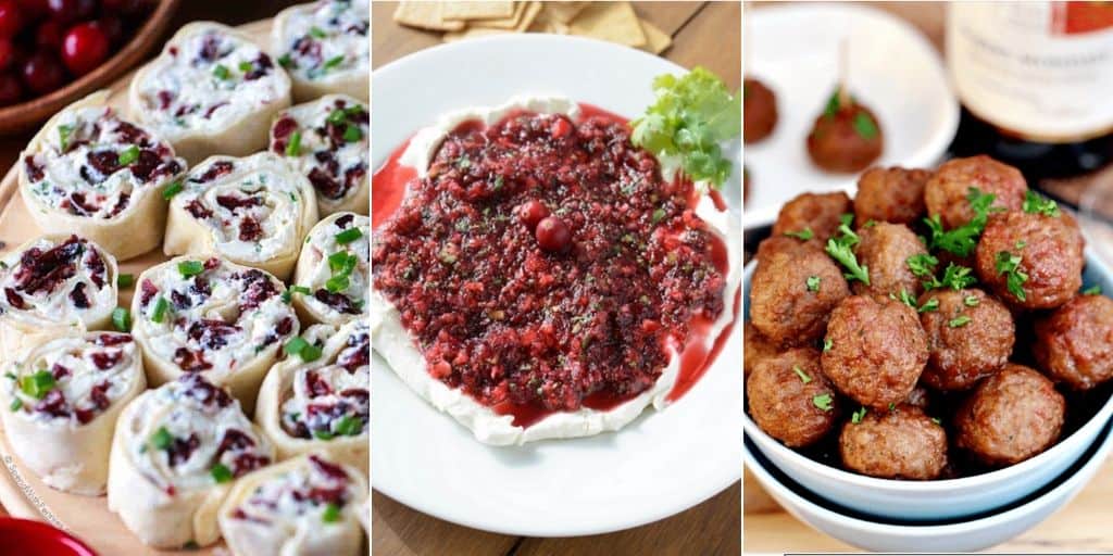 cranberry appetizer collage