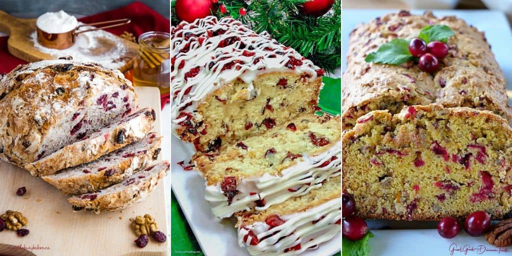 cranberry bread collage