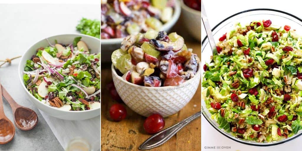 cranberry salad collage