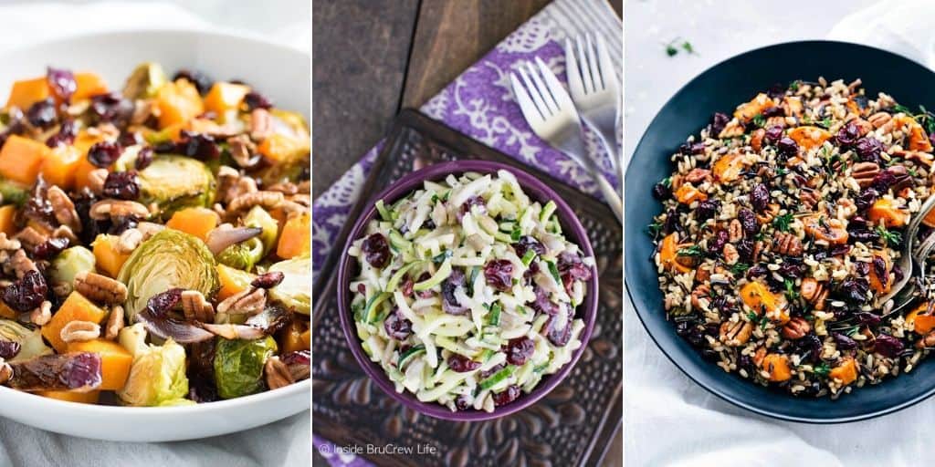 cranberry side dishes collage