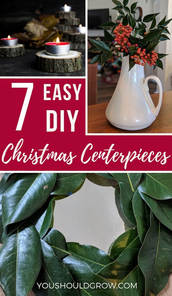 easy to make christmas centerpieces pin