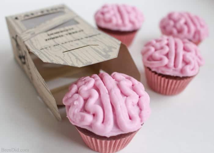Healthy halloween treats: brain cupcakes!