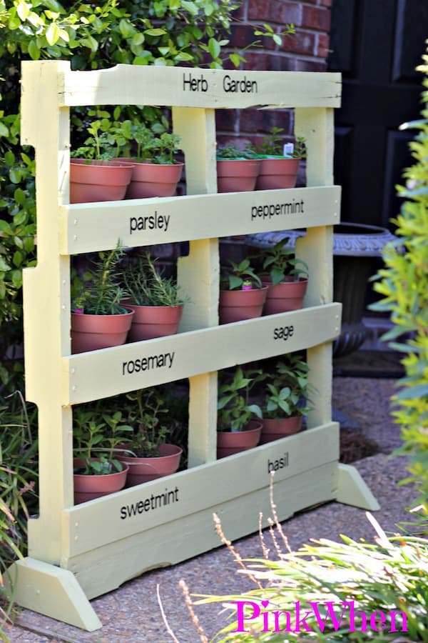 diy vertical garden free-standing pallet