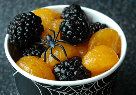 spooky halloween fruit salad