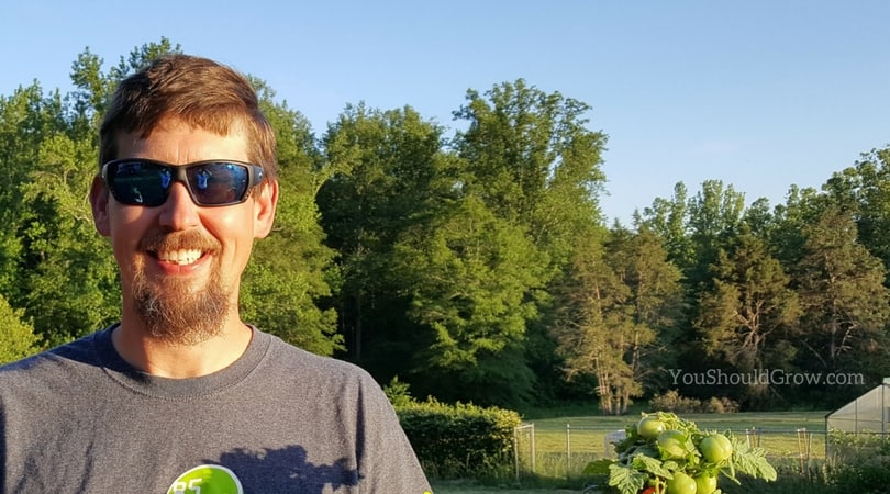 Gardener wearing sunglasses