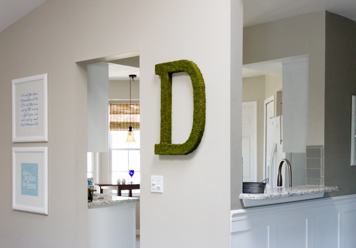 DIY moss letter tutorial