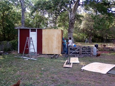 adding a section to expand the chicken coop