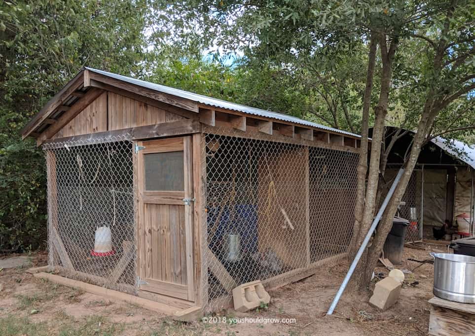 hand built chicken coop picture