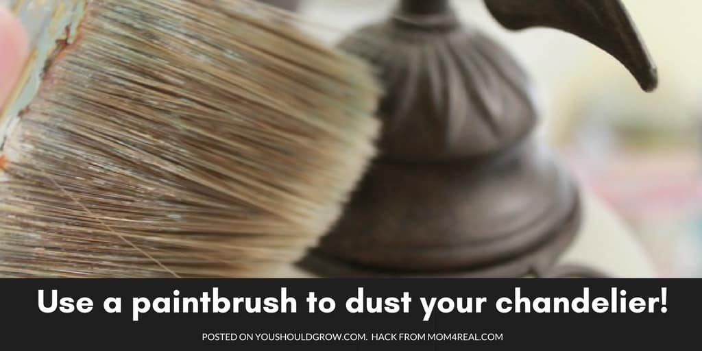 Dust your chandelier with a paintbrush