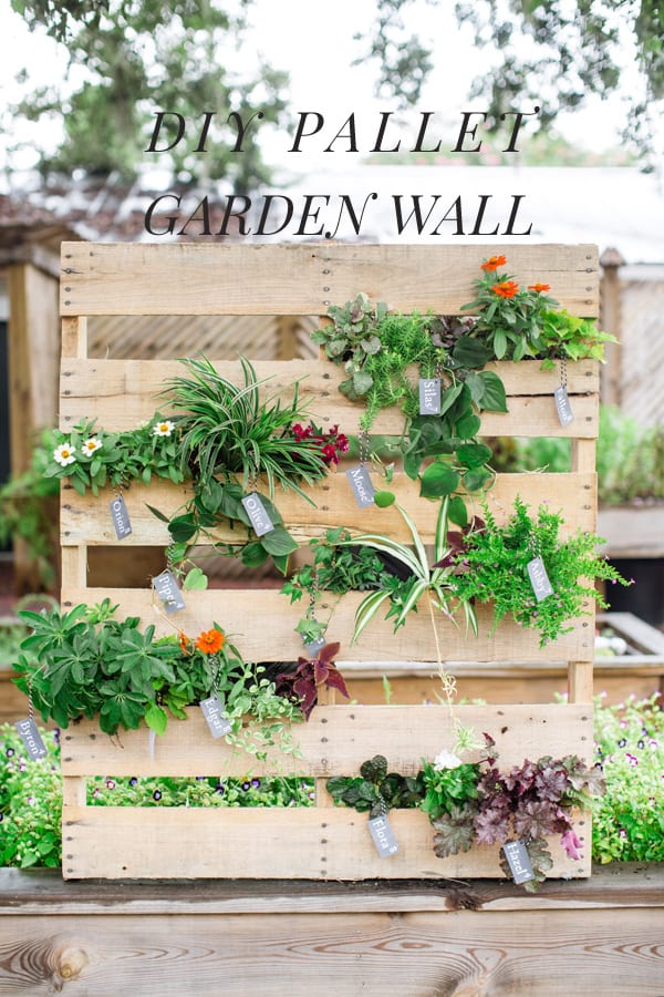 diy vertical garden pallet planter