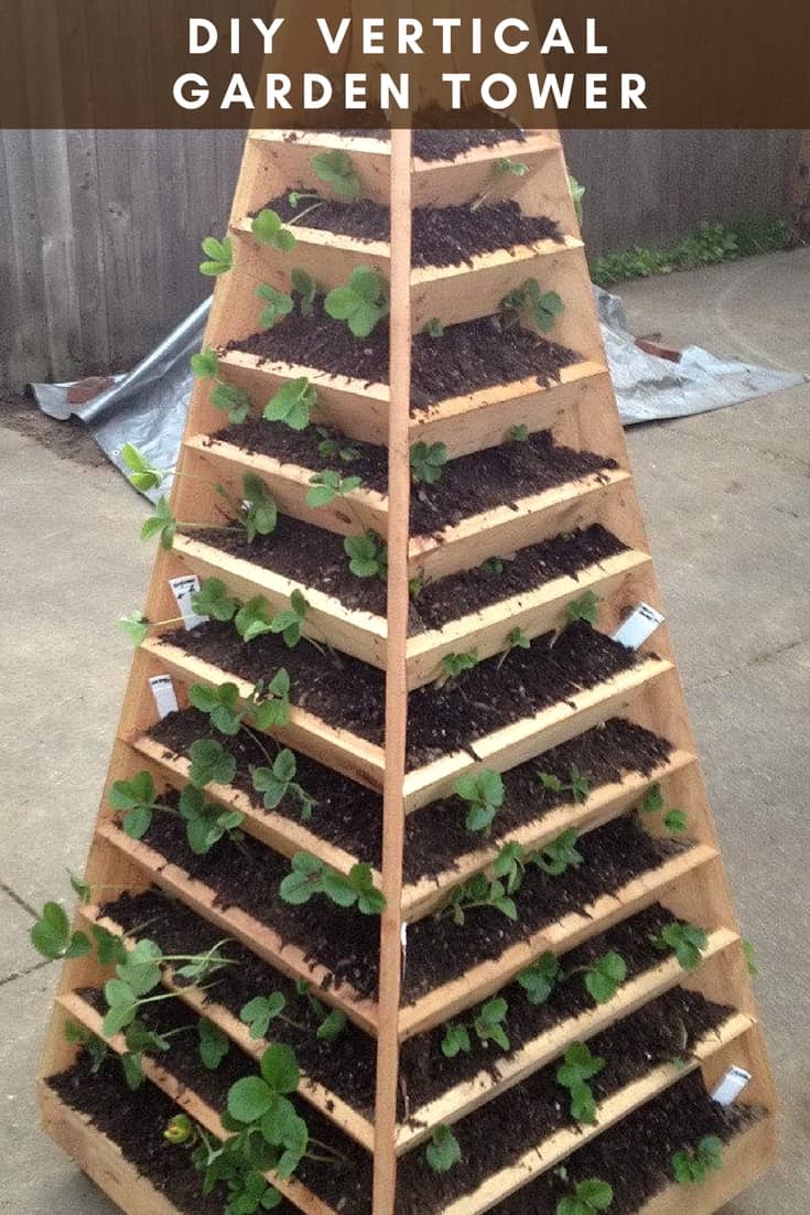 diy vertical garden tower