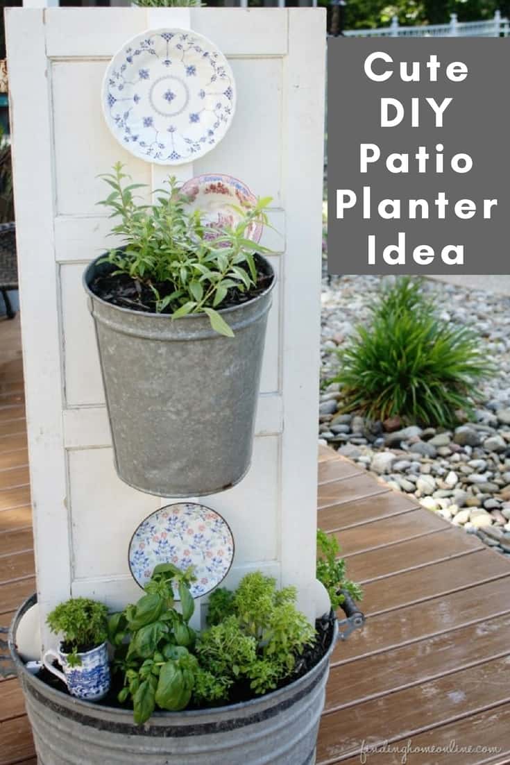 diy vertical garden using door