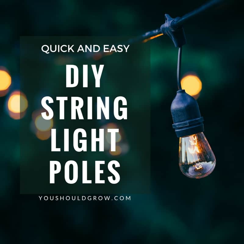Mobile String Light Poles Easy DIY