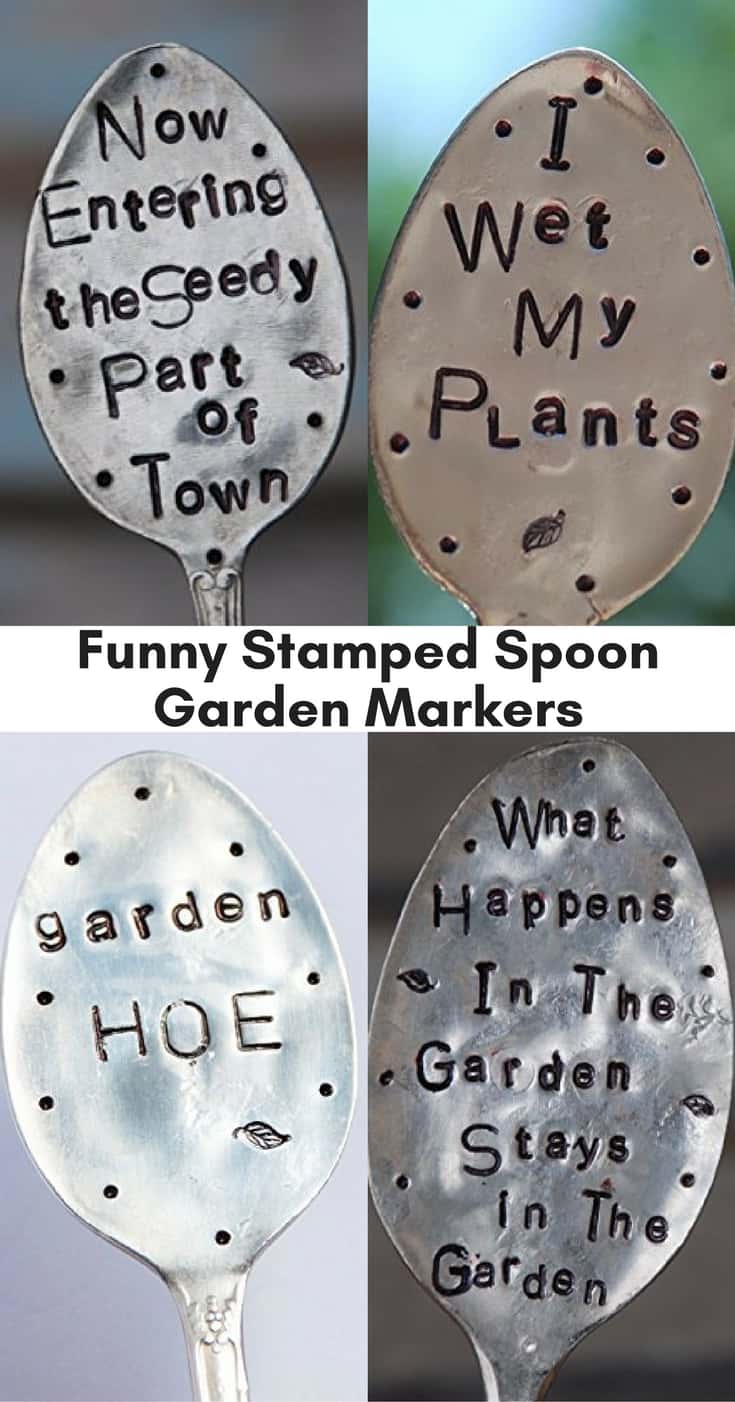 garden markers. funny garden signs