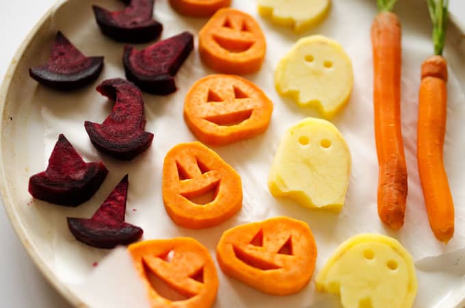 healthy halloween food ideas: roasted veggies