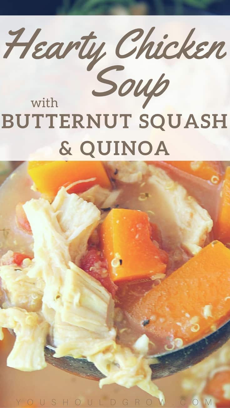 Make this easy chicken soup with butternut squash and quinoa in your slow cooker.
