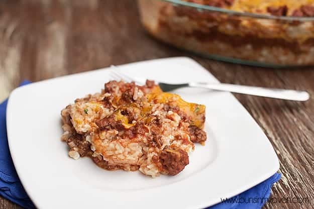 Cheap dinner recipe with ground beef. Cheesy and delicious.